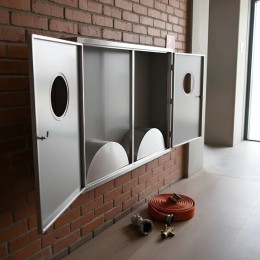 Caixa de Hidrante Inox Dupla Sobrepor - Construinox